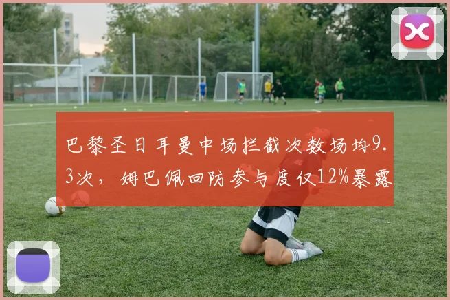 巴黎圣日耳曼中场拦截次数场均9.3次，姆巴佩回防参与度仅12%暴露防守隐患